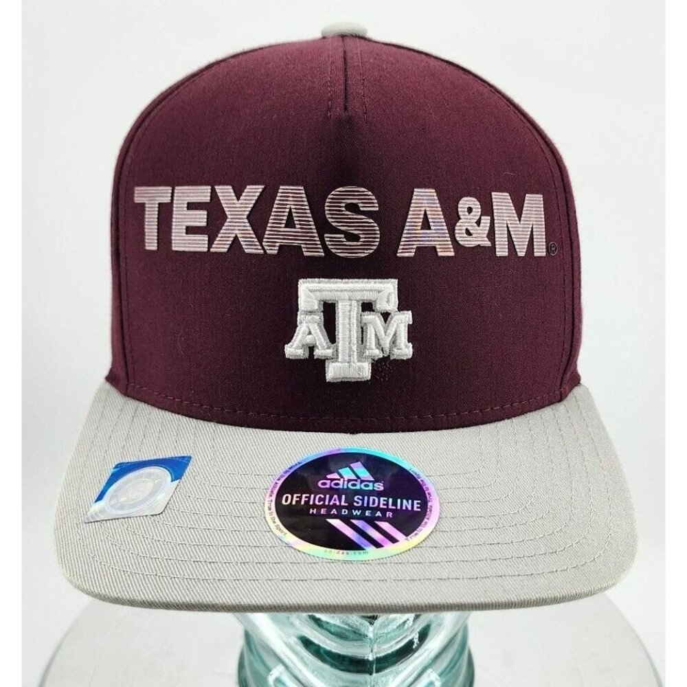 NWT TEXAS A&M Aggies College Football ADIDAS‎ Adjustable Snapback Red Cap Hat
